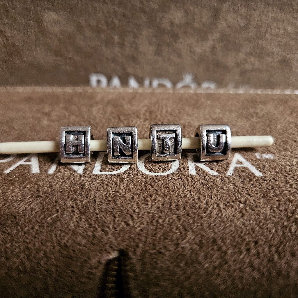 Pandora Retired Sterling Silver Alphabet Charms 32 Each